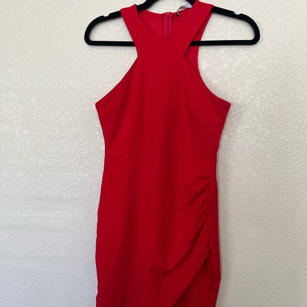 Blue Blush Vibrant Red Backless Dress